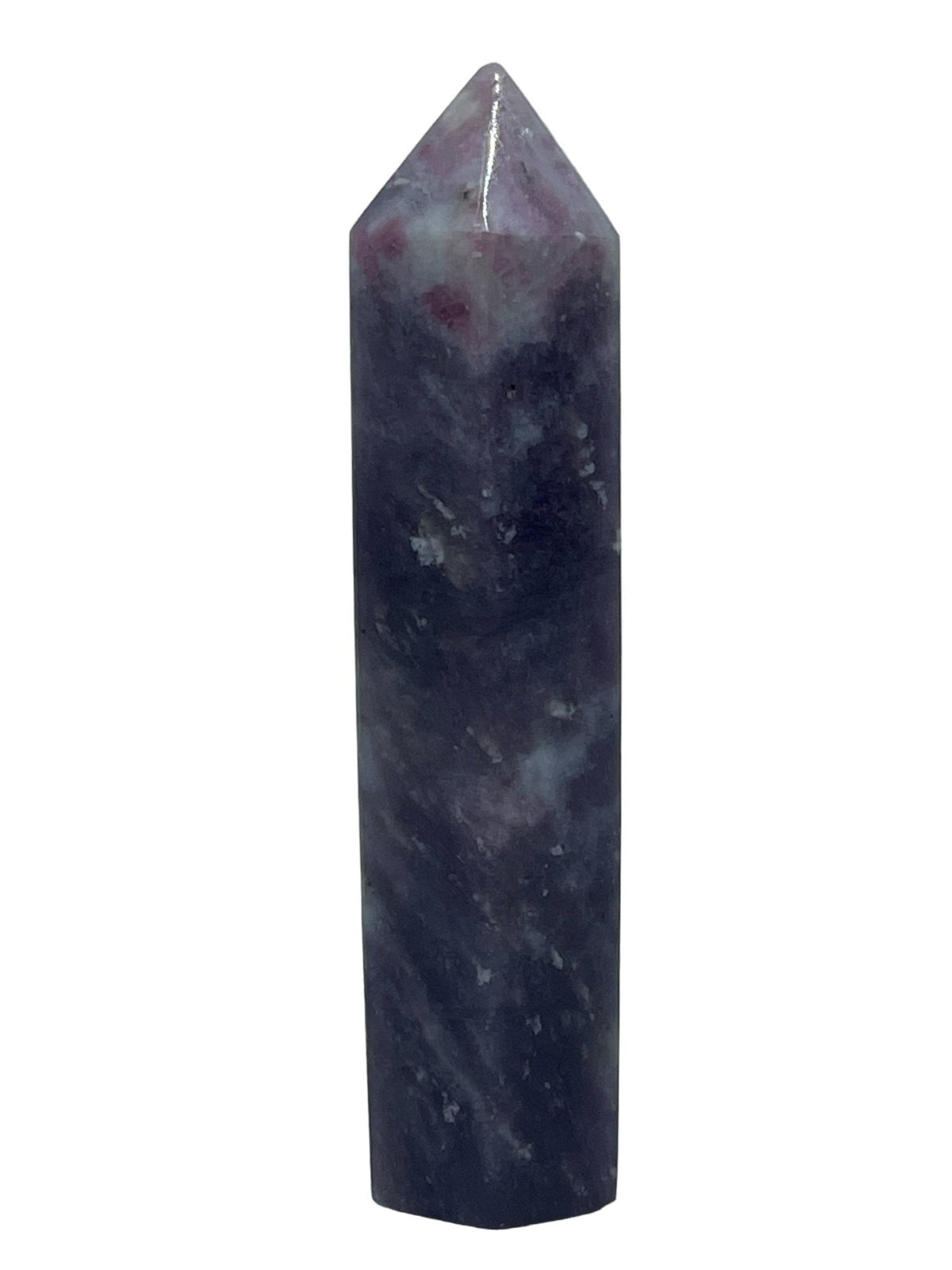 pink Tourmaline in Quartz generator point #3112, showcasing natural beauty — Eternal Spirit