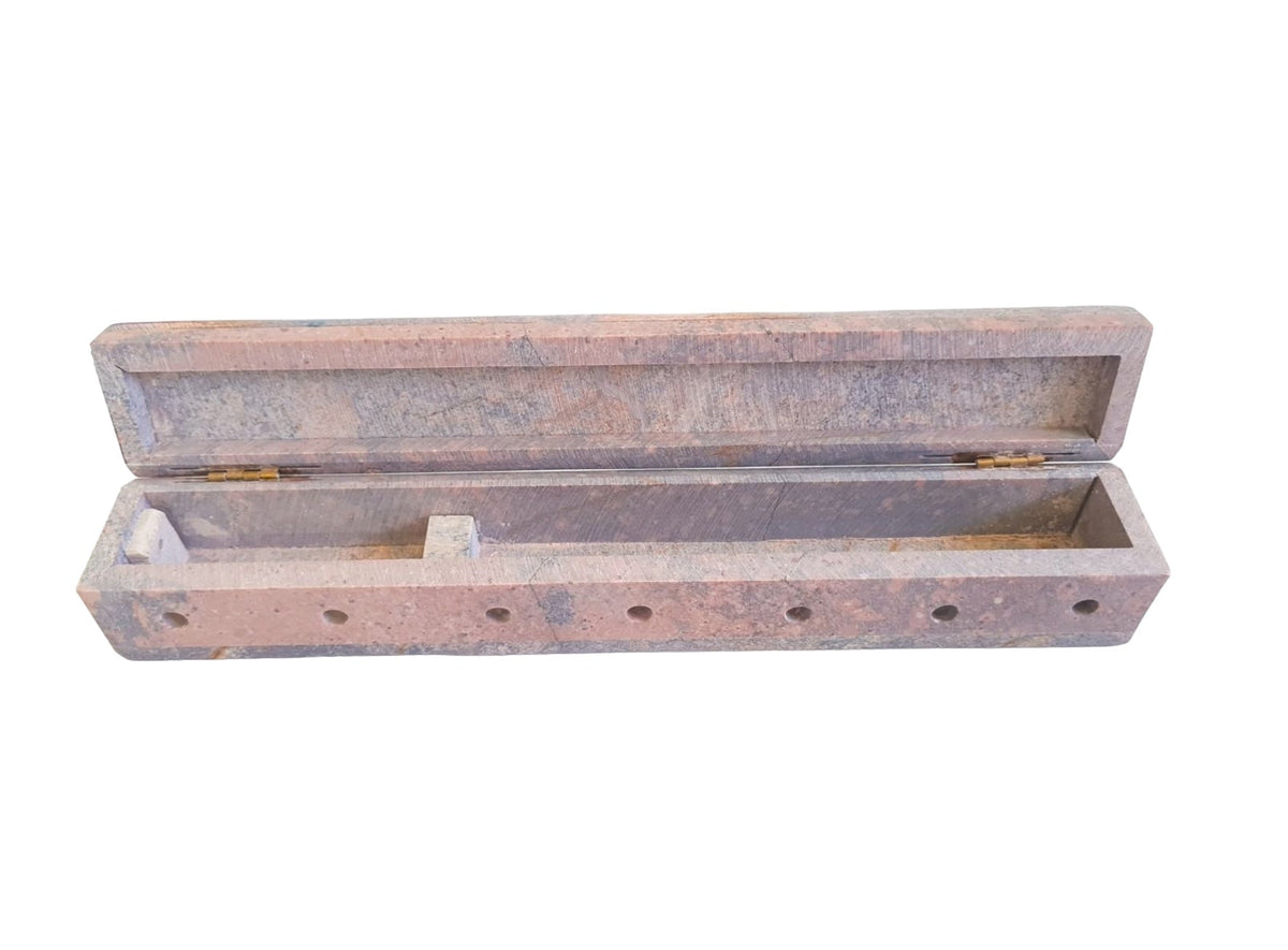 Chakra box, side profile of carved soapstone — Eternal Spirit