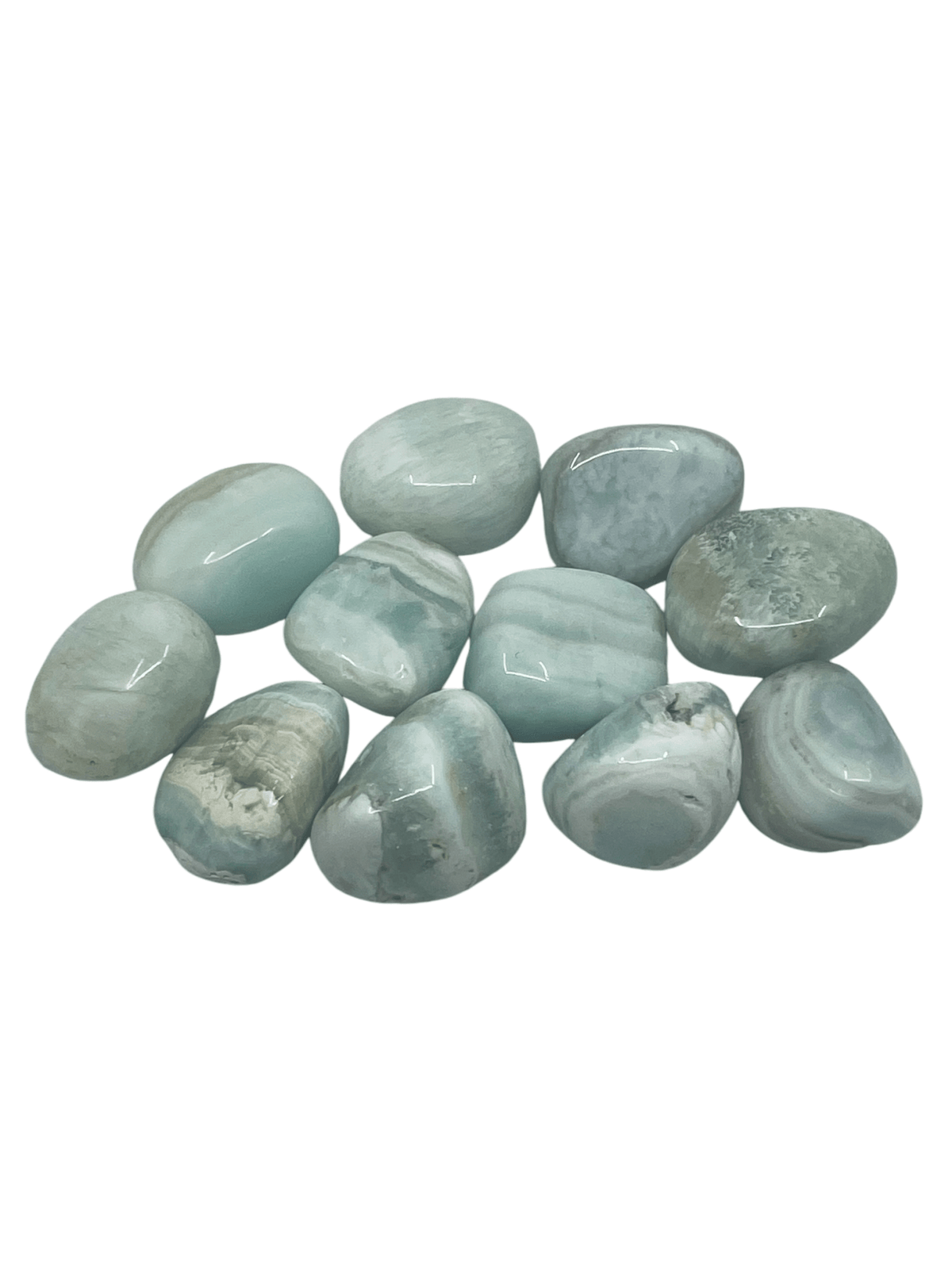 collection of polished Hemimorphite tumble stones — Eternal Spirit