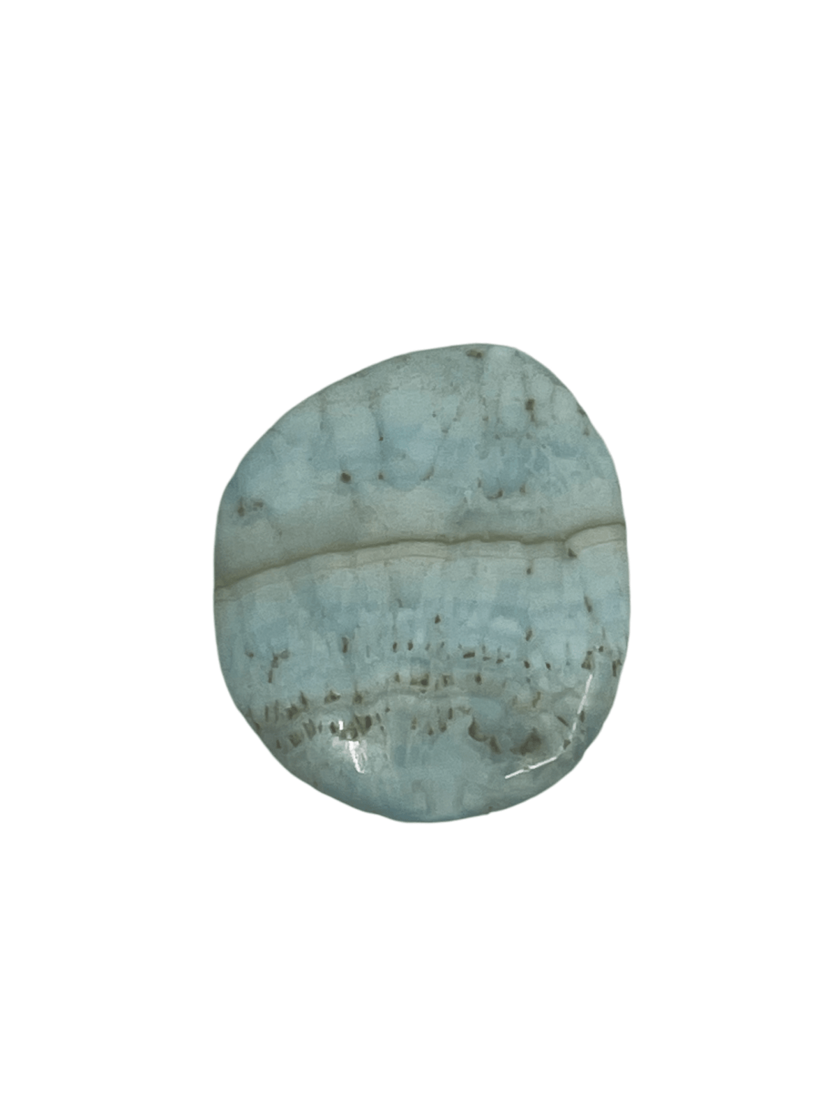 sky-blue Hemimorphite palm stone #3414, showcasing natural beauty — Eternal Spirit