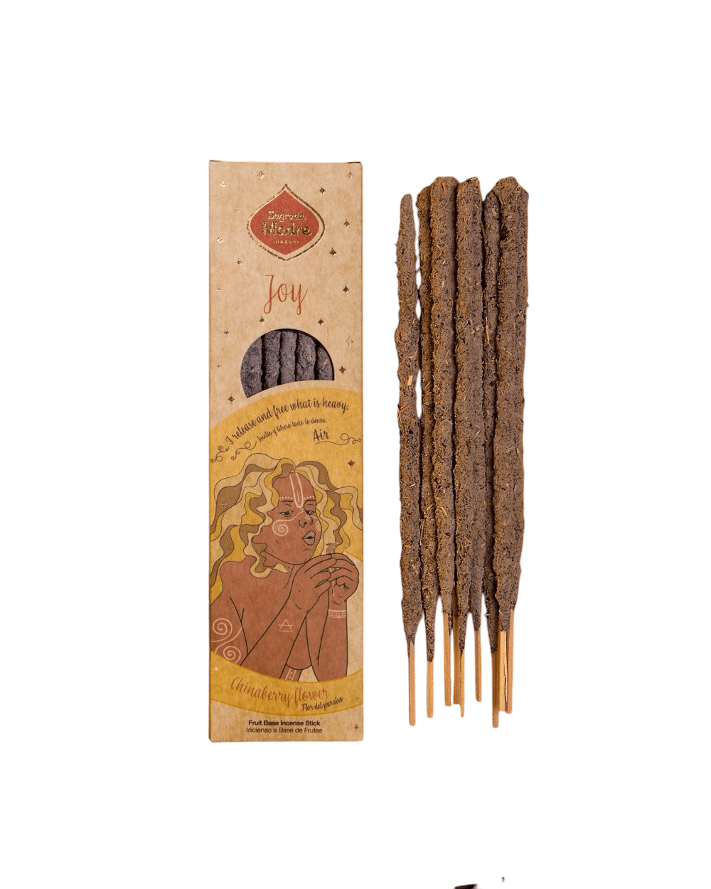 incense sticks - sagrada madre (five elements) - air/joy, artisan packaging on white background — Eternal Spirit