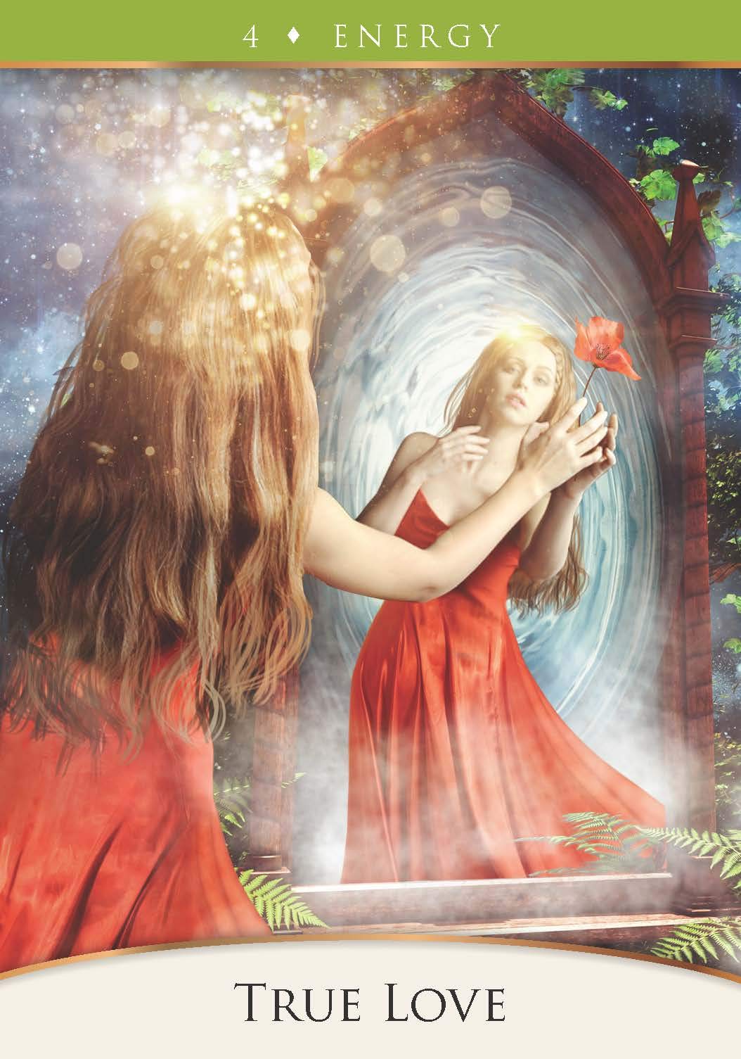 The Quantum Oracle card showcasing the deck's evocative imagery — Eternal Spirit