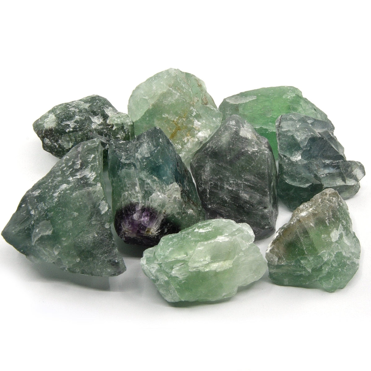 lush green Fluorite natural chunk, $02.00 selection — Eternal Spirit