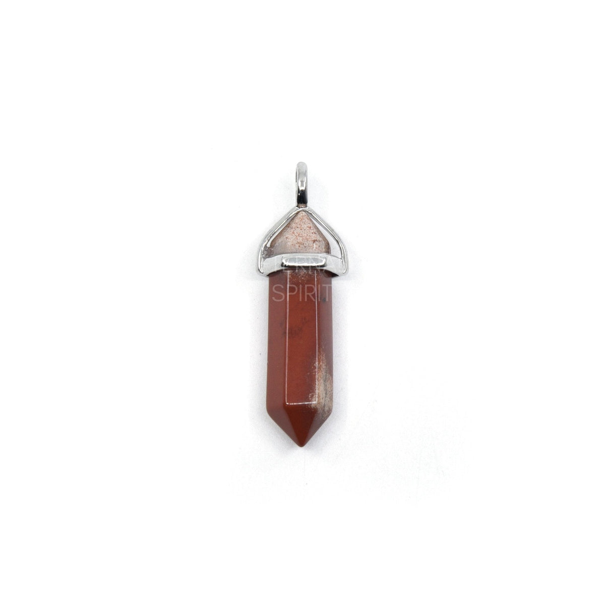 double terminated pendant in Jasper (Red), showing natural stone detail — Eternal Spirit