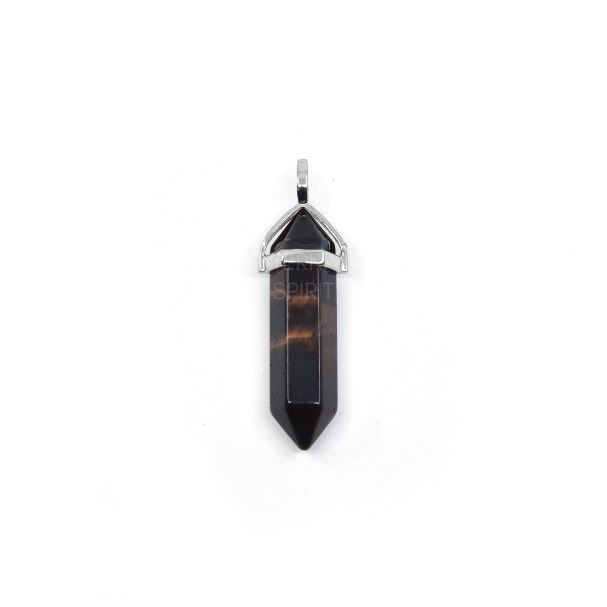 double terminated pendant in Tiger Eye (Red), showing natural stone detail — Eternal Spirit