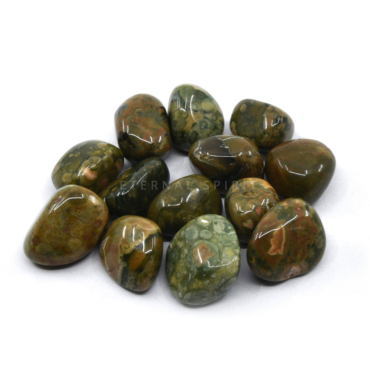 collection of polished Rhyolite tumble stones — Eternal Spirit