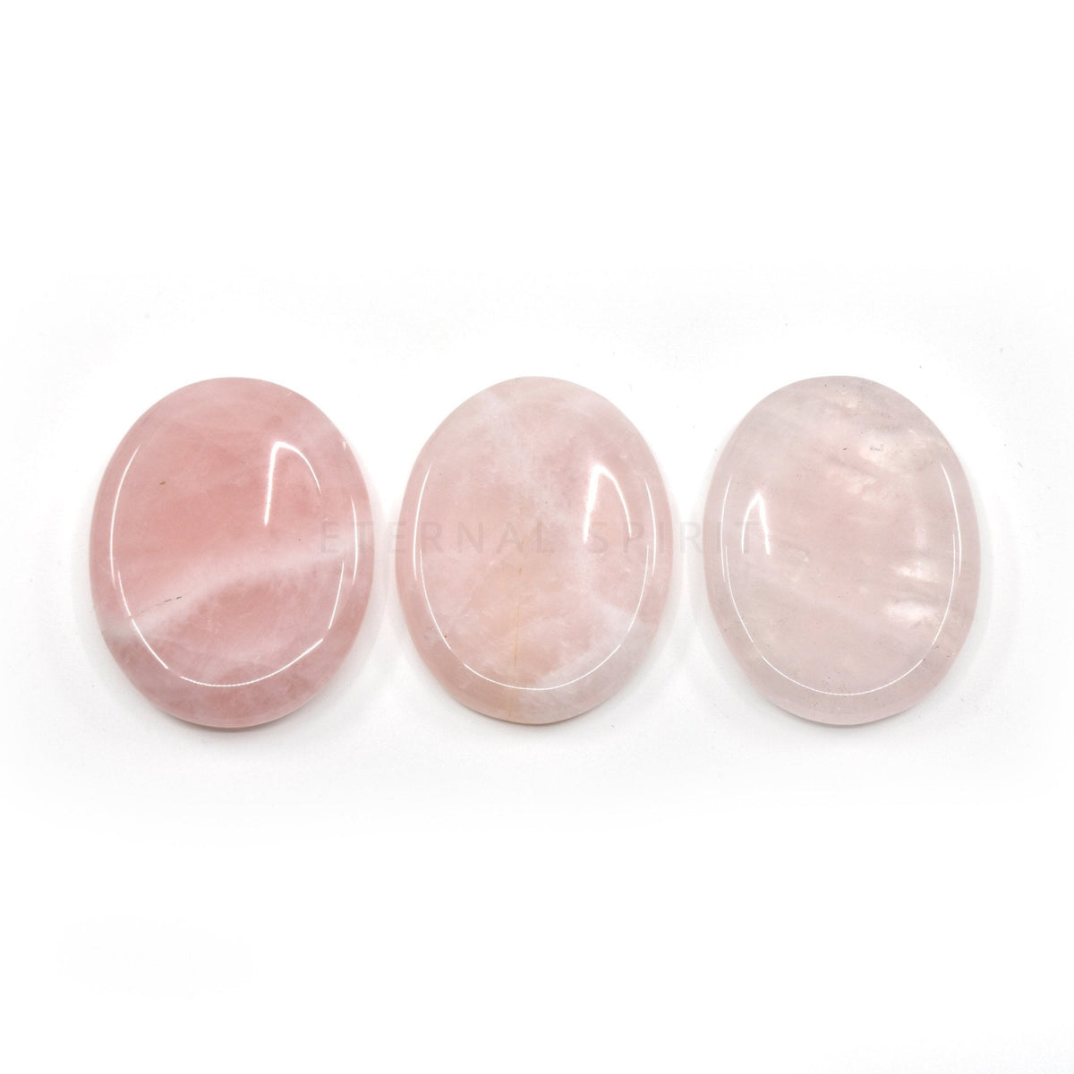 rosy pink Rhodonite thumb worry stone — Eternal Spirit