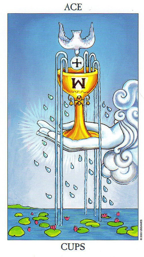 Sample card from the Radiant Rider Waite Tarot (Tin) tarot deck — Eternal Spirit