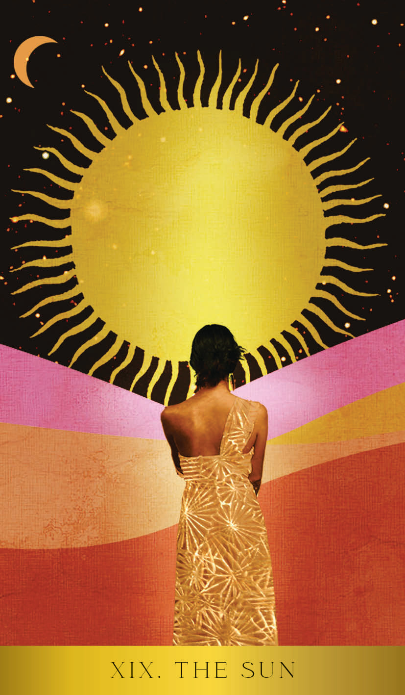 The Sun card from the Radiant Wilds Tarot