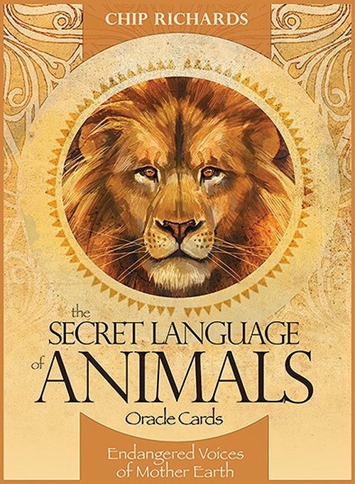 The Secret Language of Animals Oracle box with lion portrait by Chip Richards — Eternal Spirit