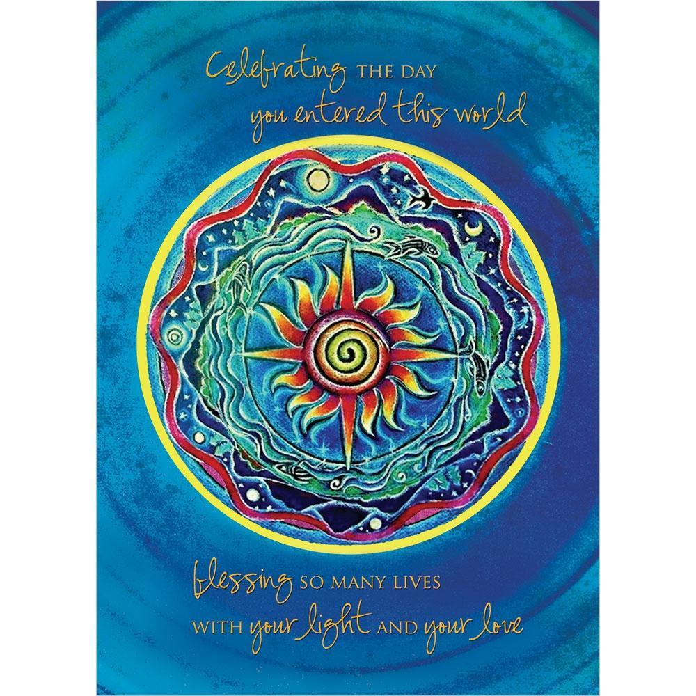 Tree Free Celebrating the Day card, richly illustrated front artwork — Eternal Spirit