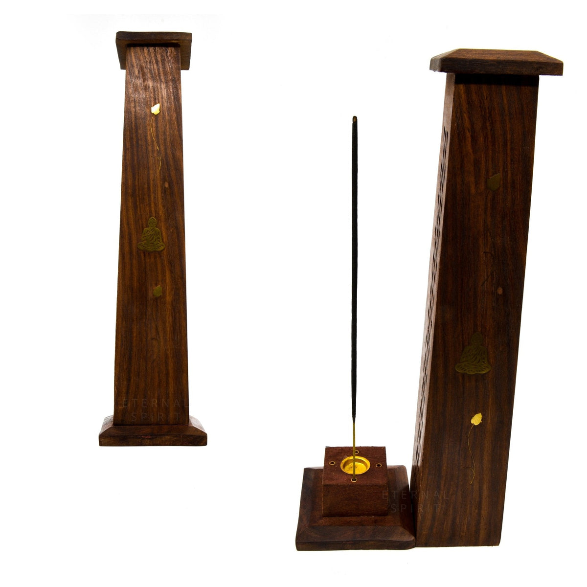 Elephant incense tower holder, ornate carved design — Eternal Spirit