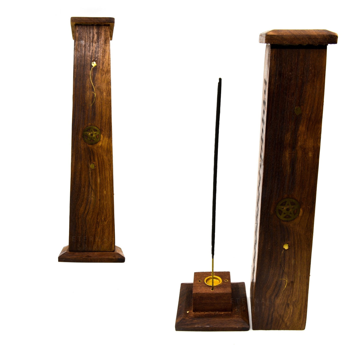 Tree of Life incense tower holder, ornate carved design — Eternal Spirit