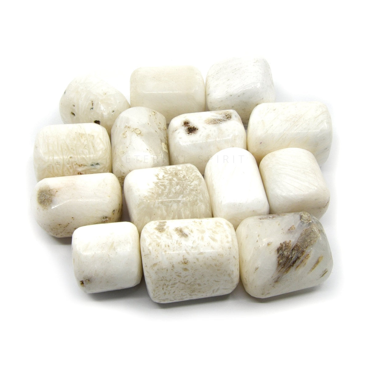 collection of polished Scolecite tumble stones — Eternal Spirit