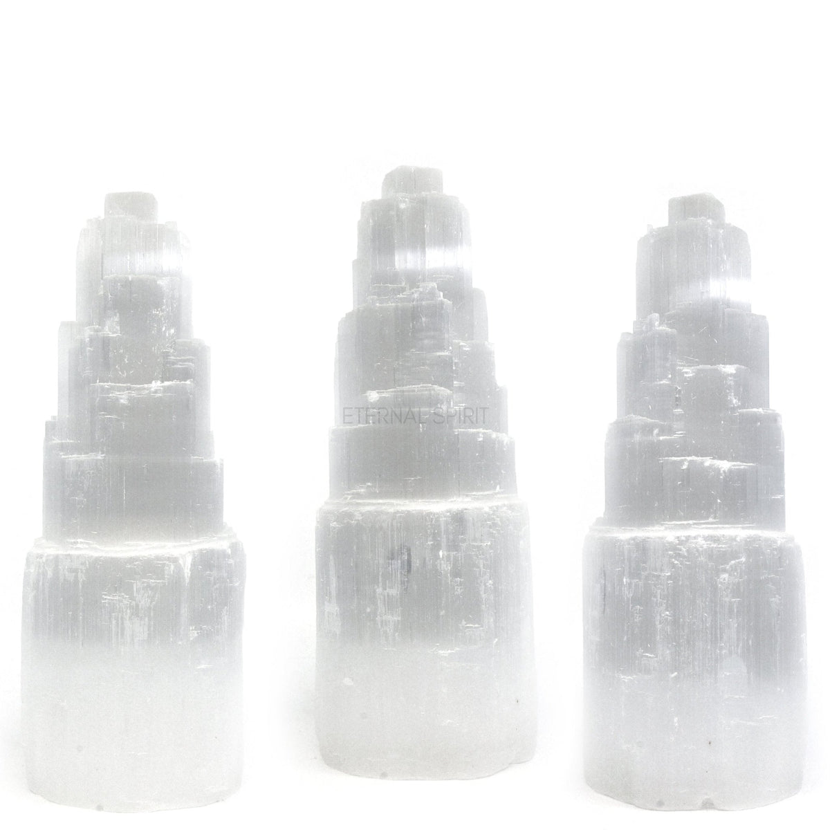 luminous white Selenite crystal lamp (S), soft warm illumination — Eternal Spirit