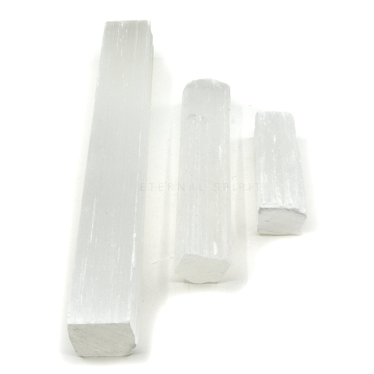 luminous white Selenite polished rod 6.5cm, $05 selection — Eternal Spirit