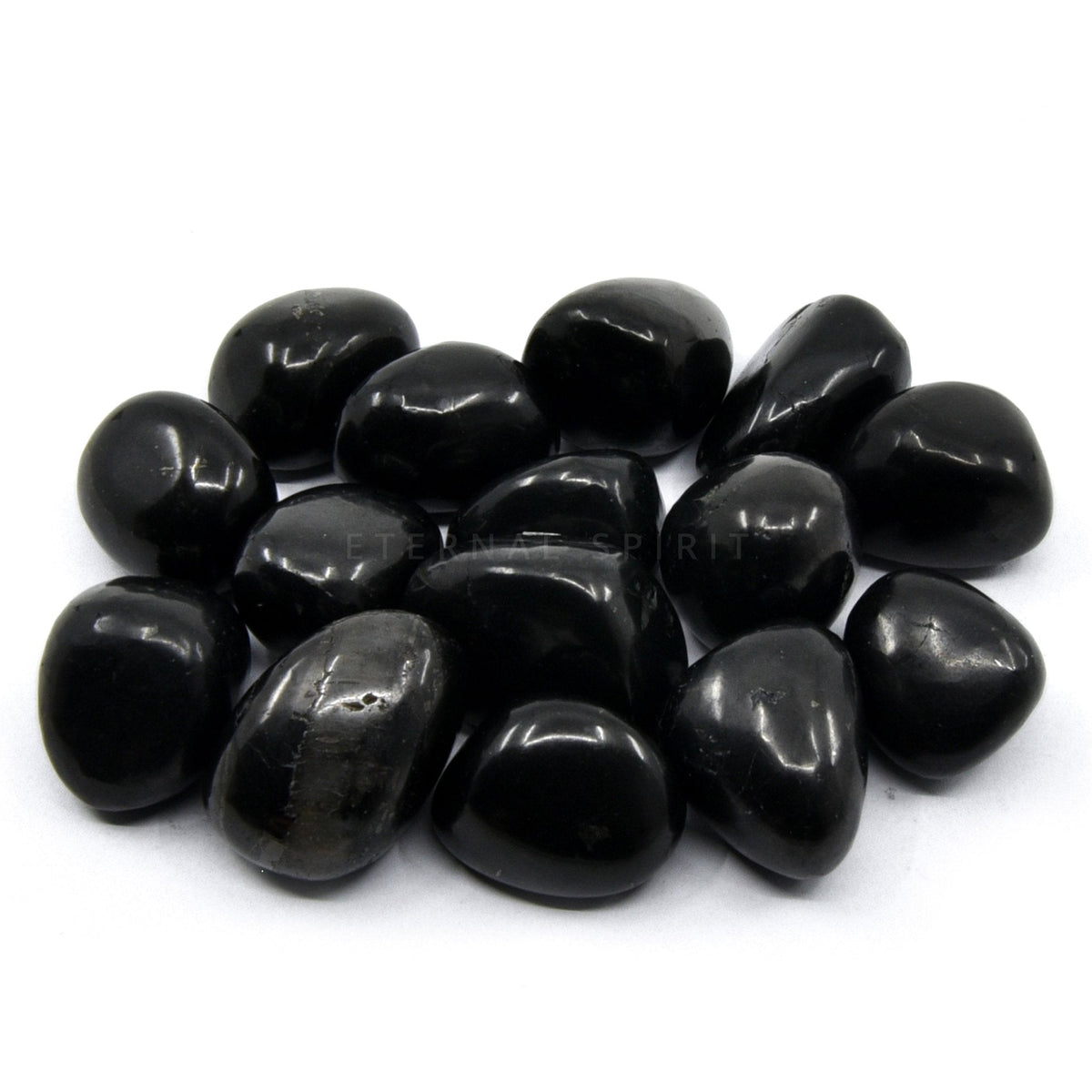 collection of polished Shungite tumble stones — Eternal Spirit