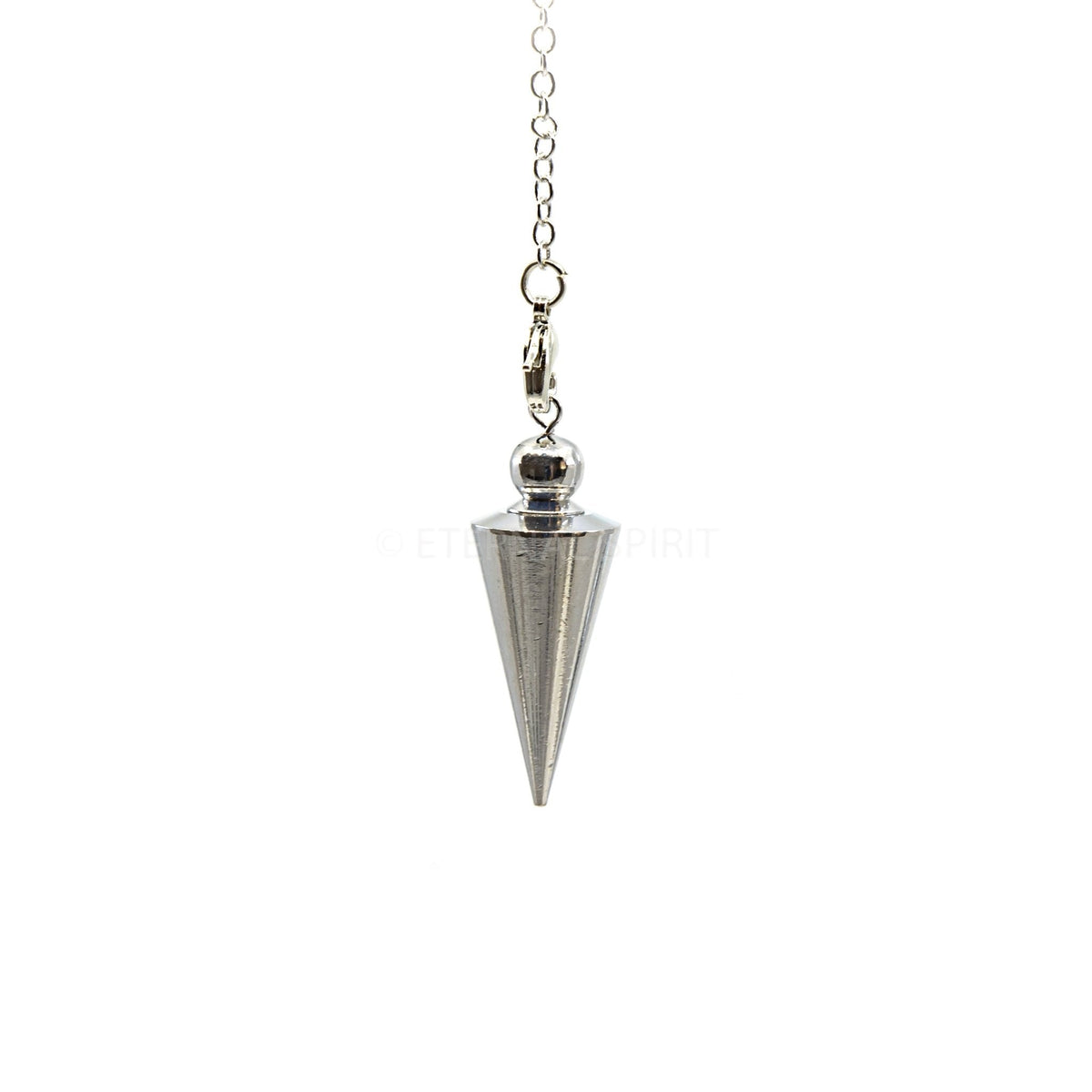 Polished Silver metal cone pendulum on silver chain (metals p8) — Eternal Spirit