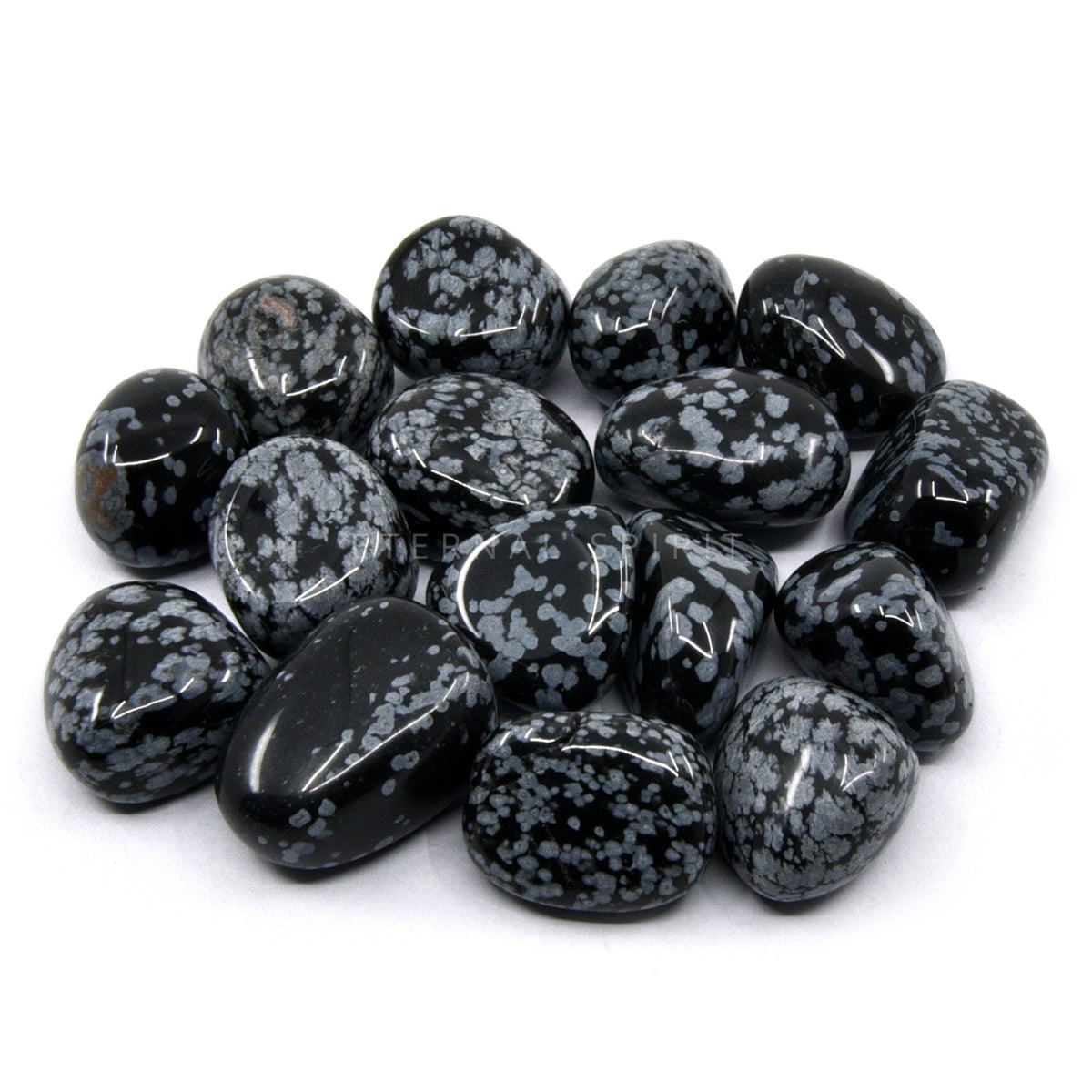 collection of polished Obsidian (Snowflake) tumble stones — Eternal Spirit