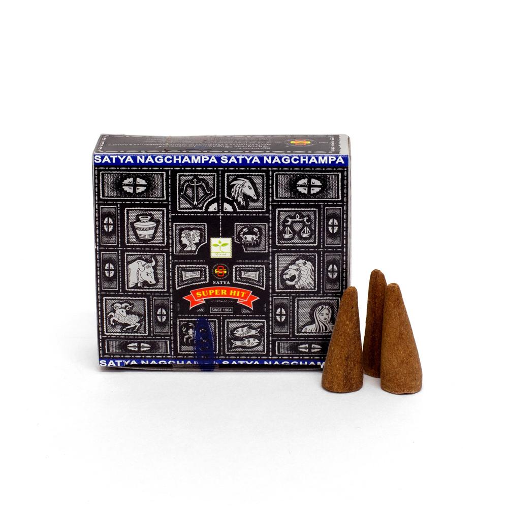 incense cones - satya "super hit", artisan packaging on white background — Eternal Spirit