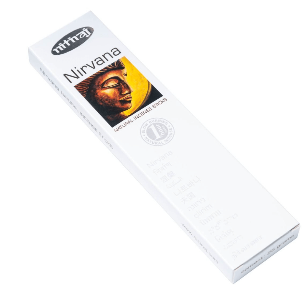incense sticks - nitiraj naturals "nirvana", artisan packaging on white background — Eternal Spirit