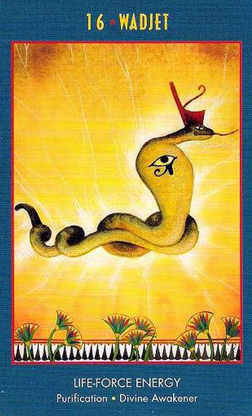 The Anubis Oracle card presenting the deck's visionary illustrations — Eternal Spirit