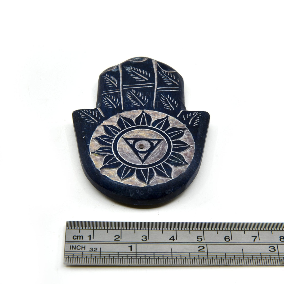 Soapstone Third Eye (Indigo) holder, view 6 — Eternal Spirit