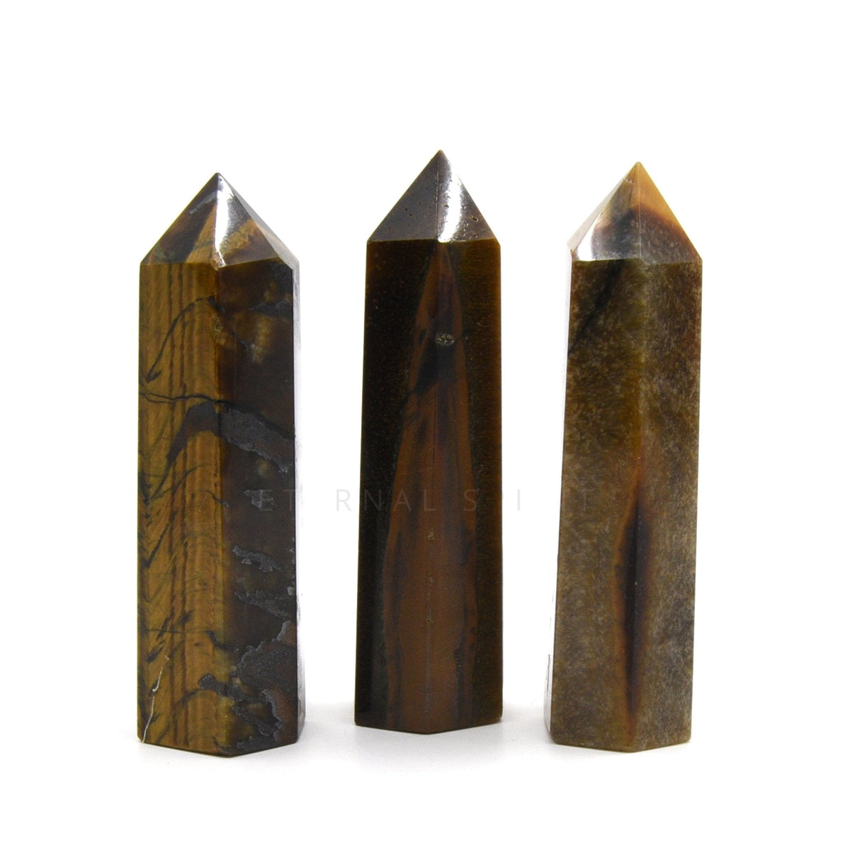 golden-banded Tiger Eye generator point 8.5cm — Eternal Spirit
