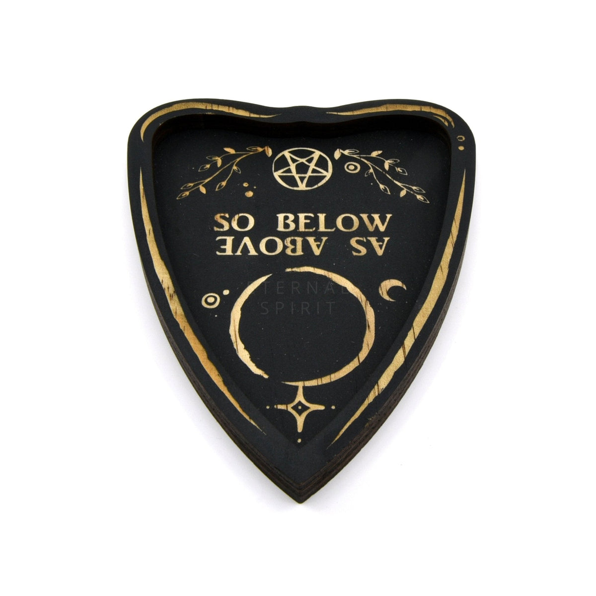Black Celestial trinket dish with intricate engraved detail — Eternal Spirit