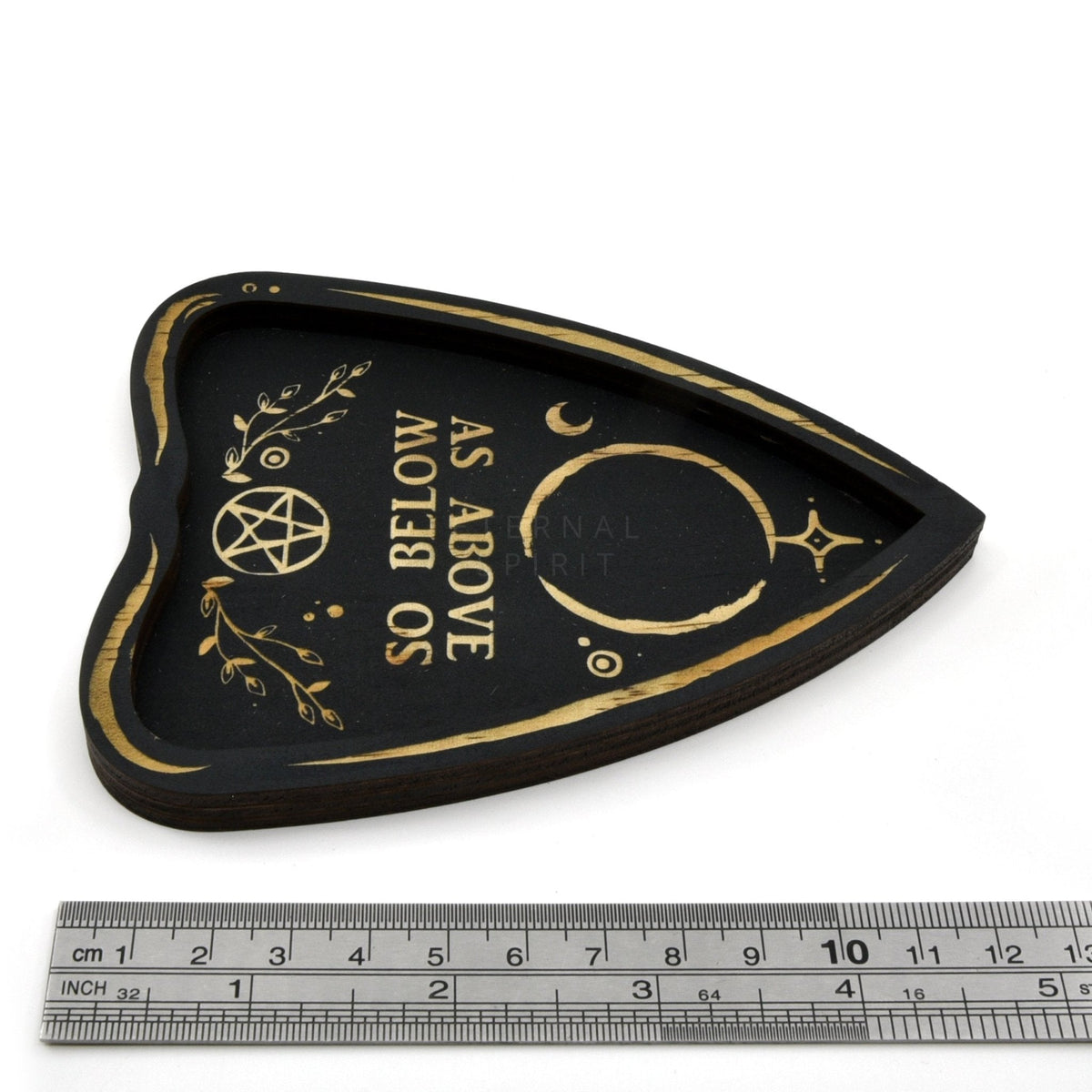 Black Celestial trinket dish, angled side profile — Eternal Spirit