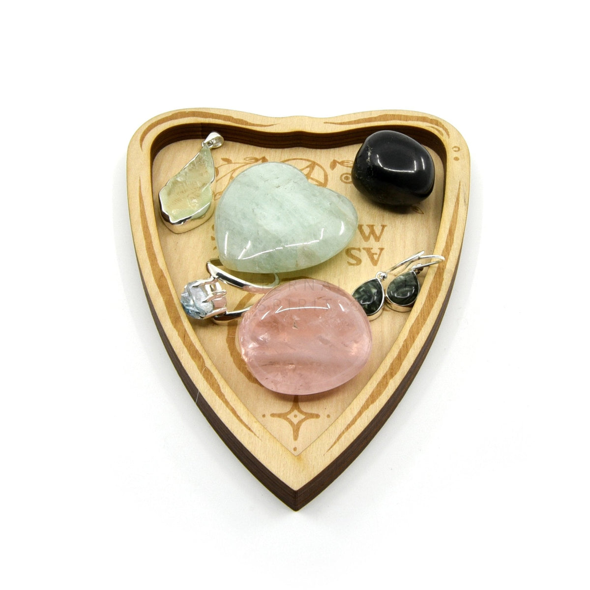 Gold Celestial trinket dish, close-up of engraved symbols — Eternal Spirit