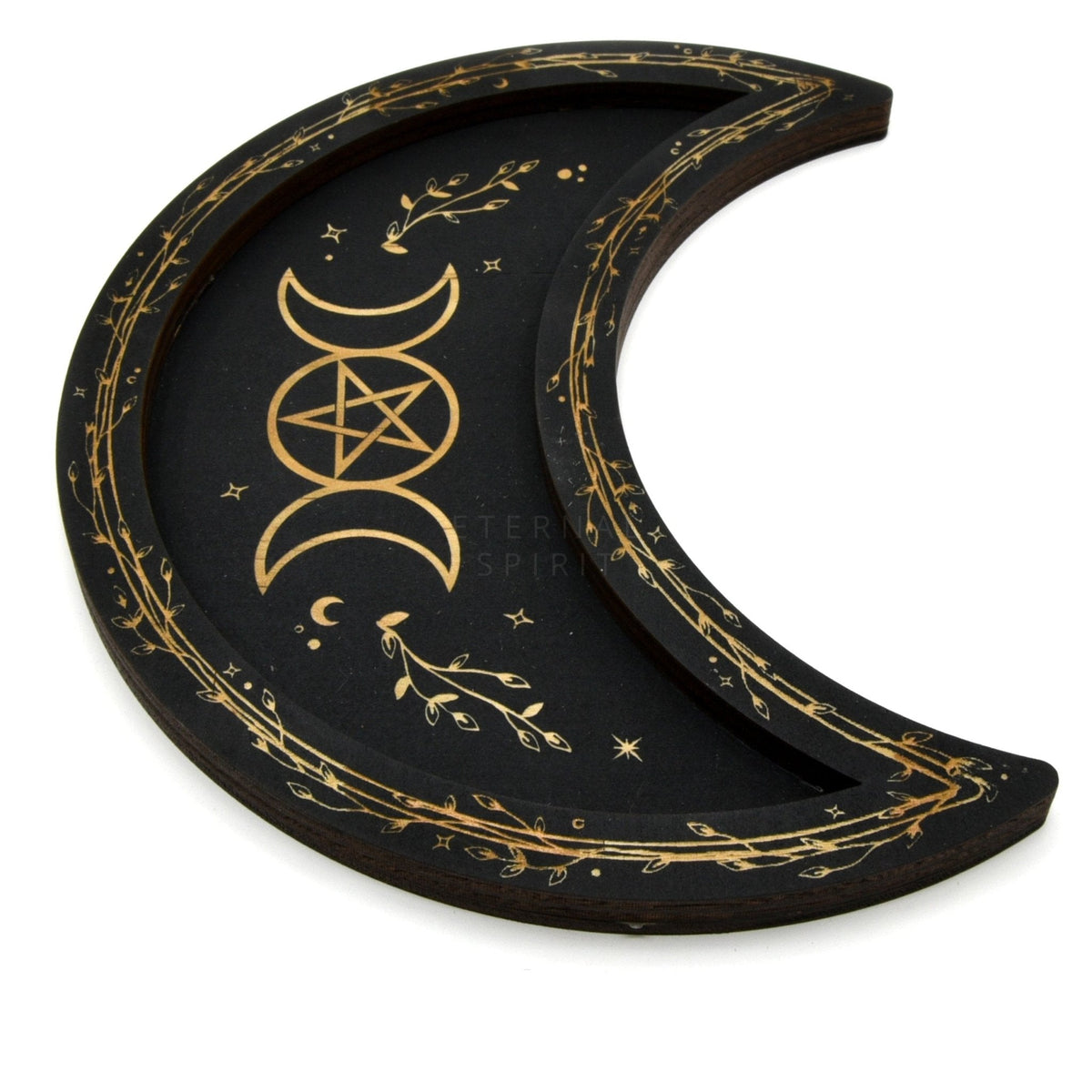Black Moon trinket dish with intricate engraved detail — Eternal Spirit