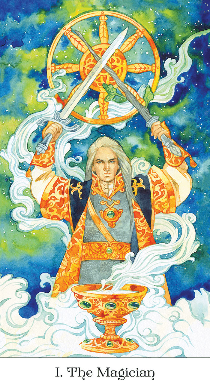 Tarot of the Golden Wheel Tarot card displaying the deck's hand-painted illustrations — Eternal Spirit
