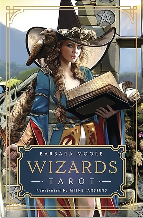 Wizards Tarot box with wizard and castle by Barbara Moore — Eternal Spirit