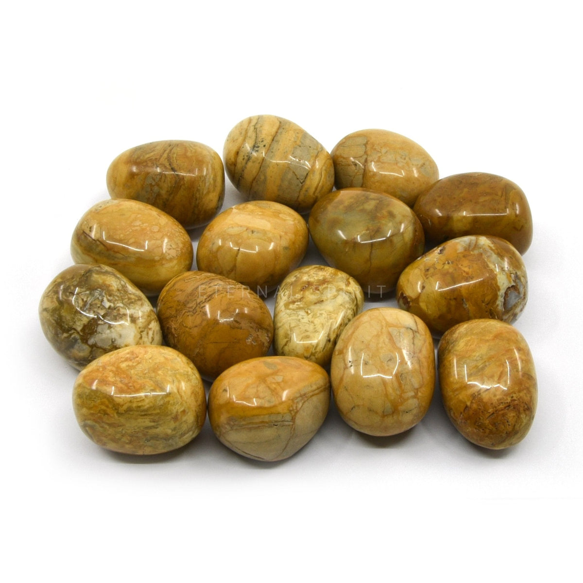collection of polished Jasper (Yellow) tumble stones — Eternal Spirit