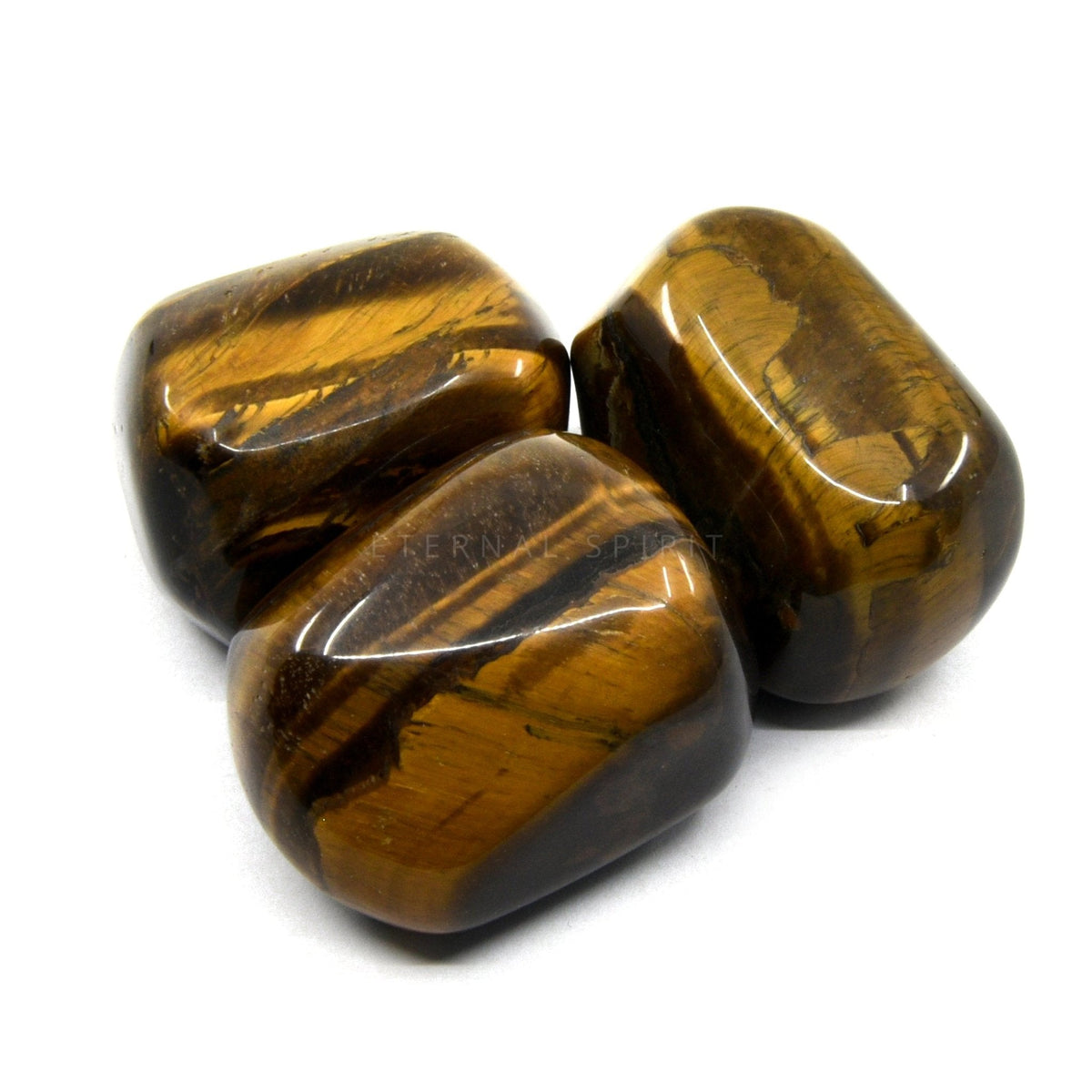 collection of extra-large polished Tiger Eye (Yellow) tumble stones — Eternal Spirit