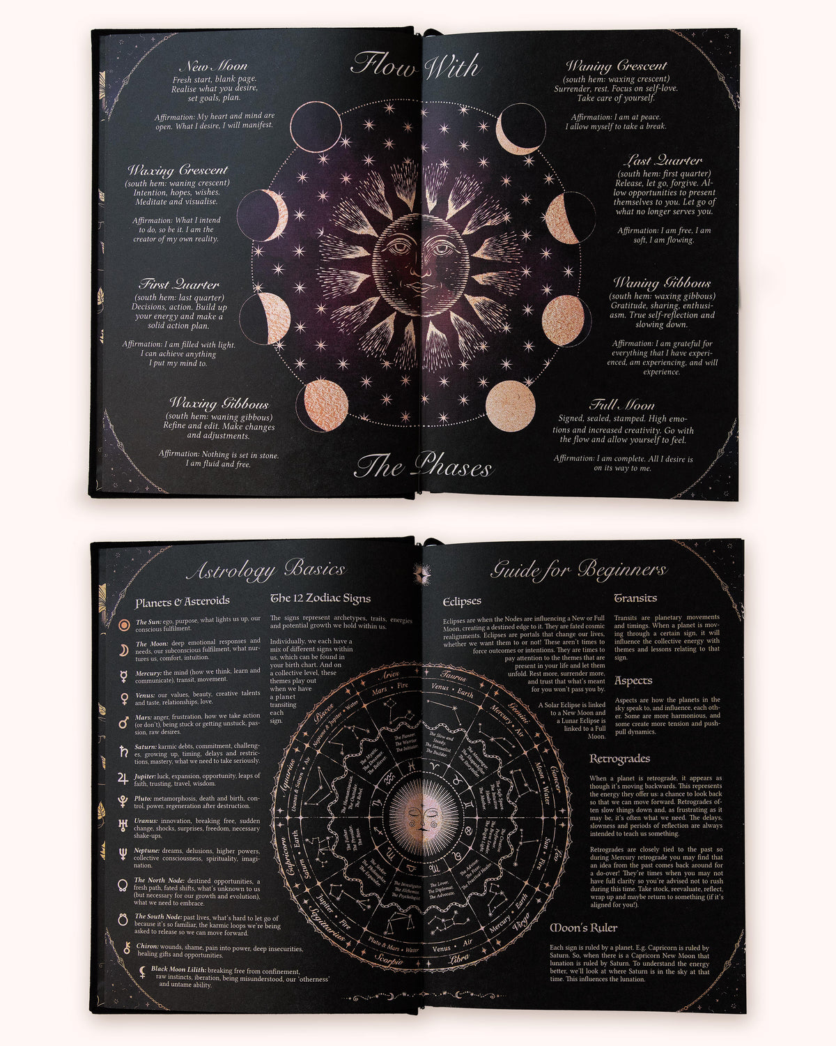 Dreamy Moons diary, moon phases and astrology guide spreads — Eternal Spirit