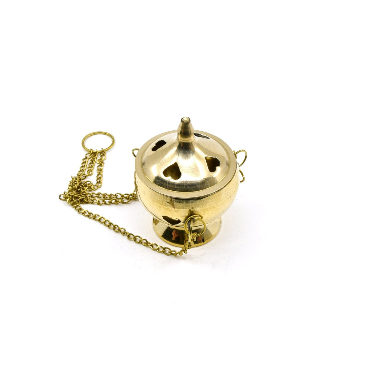 Brass hanging incense burner, ornate craftsmanship — Eternal Spirit
