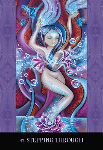 Beyond Lemuria Oracle card illuminating the deck's rich colour palette — Eternal Spirit