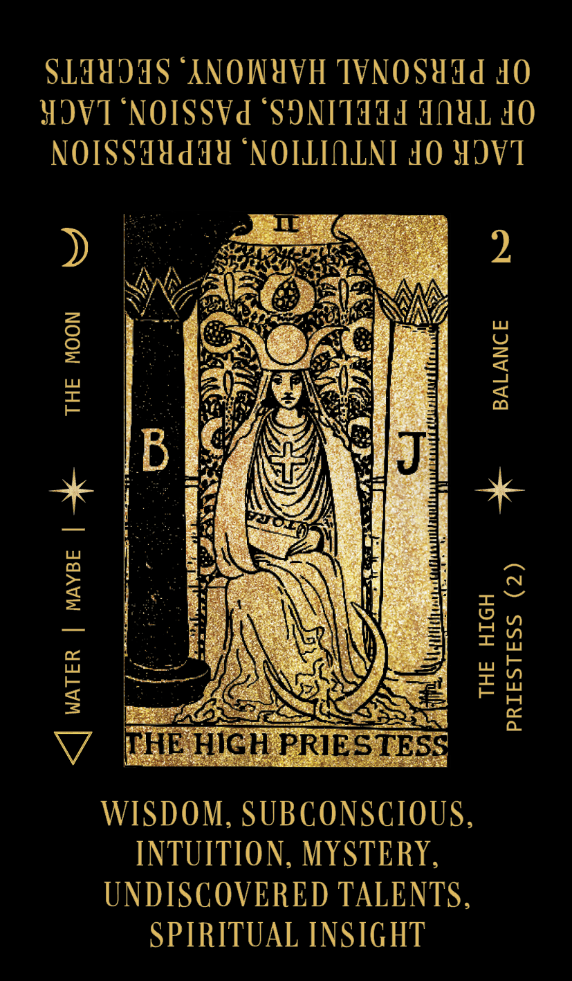 Solis Divinity Tarot (Black & Gold Edition) card showcasing the deck's evocative imagery — Eternal Spirit