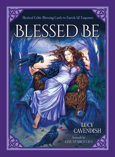 Blessed Be Oracle green box with woman and owl in forest by Lucy Cavendish — Eternal Spirit