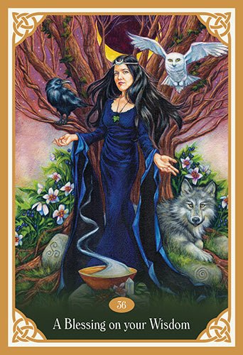Blessed Be Oracle card revealing the deck's mystical artwork — Eternal Spirit