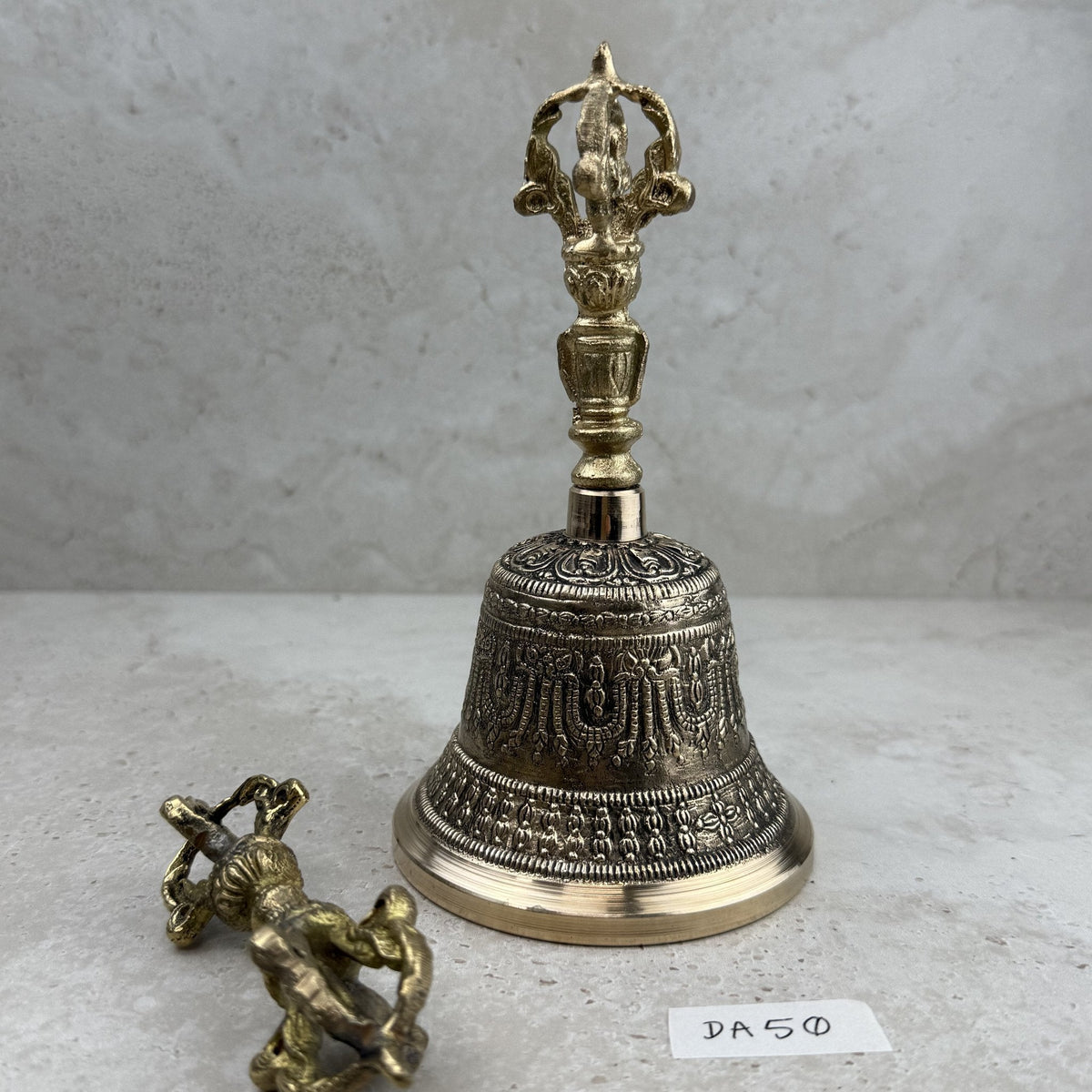Brass Bell & Dorje 18cm, 10 × 10 × 18cm — Eternal Spirit