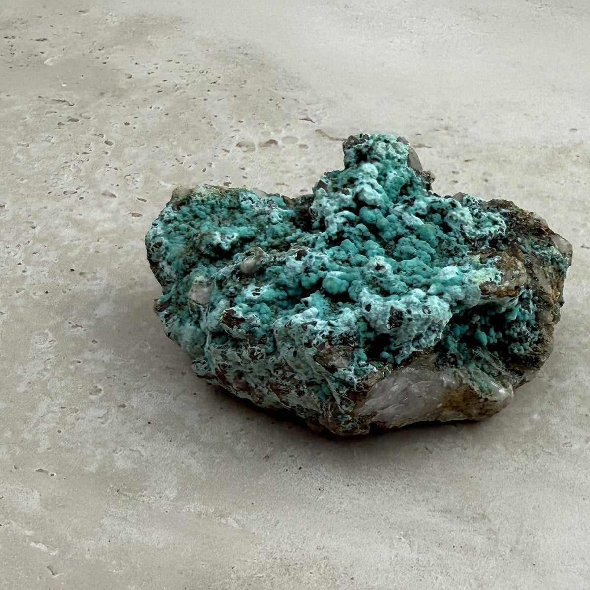 Chrysocolla Crystal Rough, 2.5 x 7 x 5.5cm, alternate angle — Eternal Spirit
