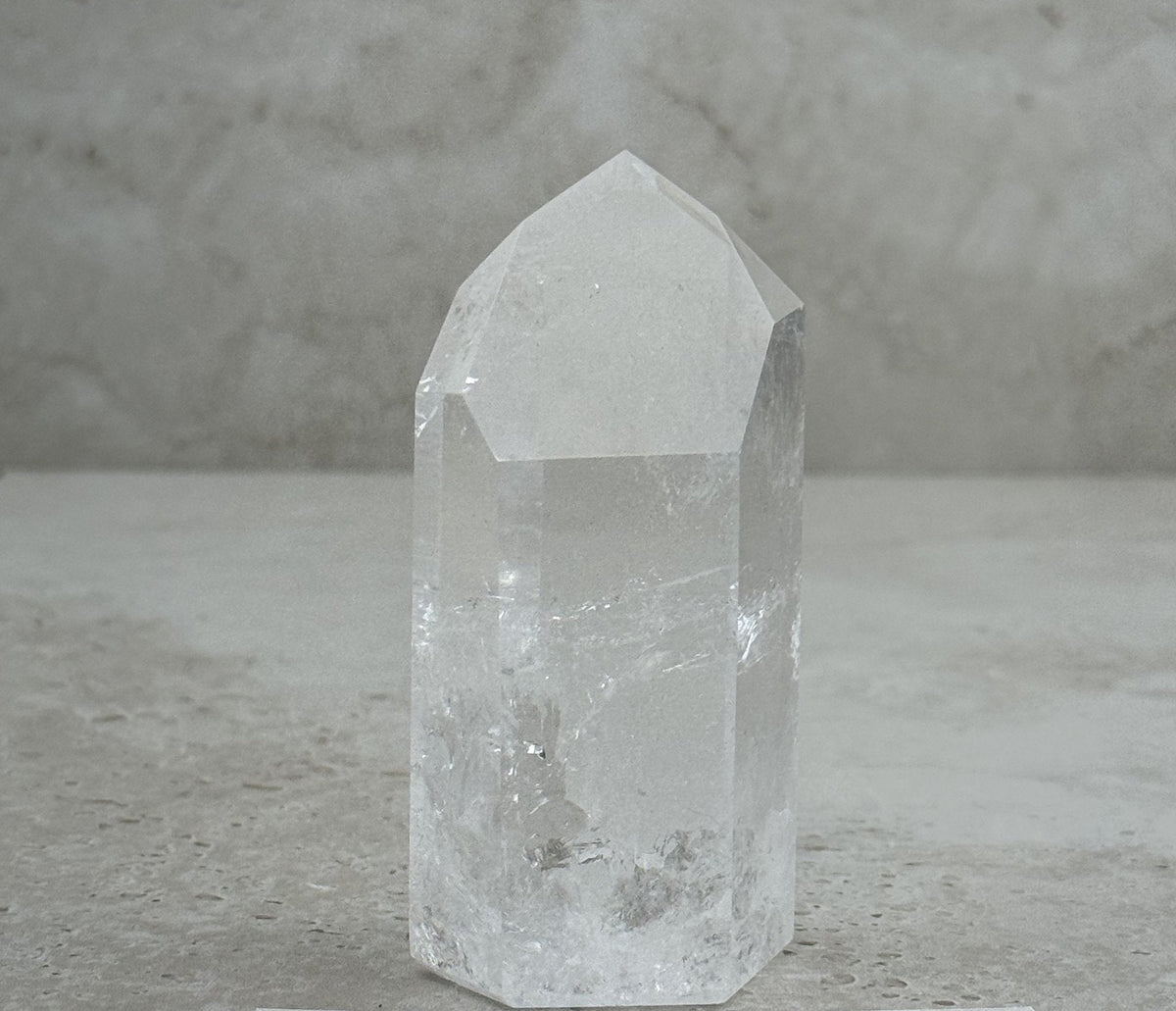Clear Quartz Crystal Generator, 7 x 4 x 3cm, alternate angle — Eternal Spirit