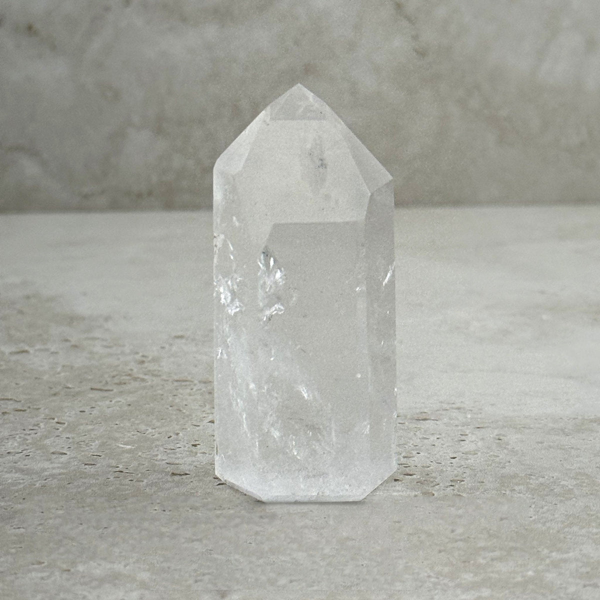 Clear Quartz Crystal Generator, 7 x 3 x 2.5cm, alternate angle — Eternal Spirit