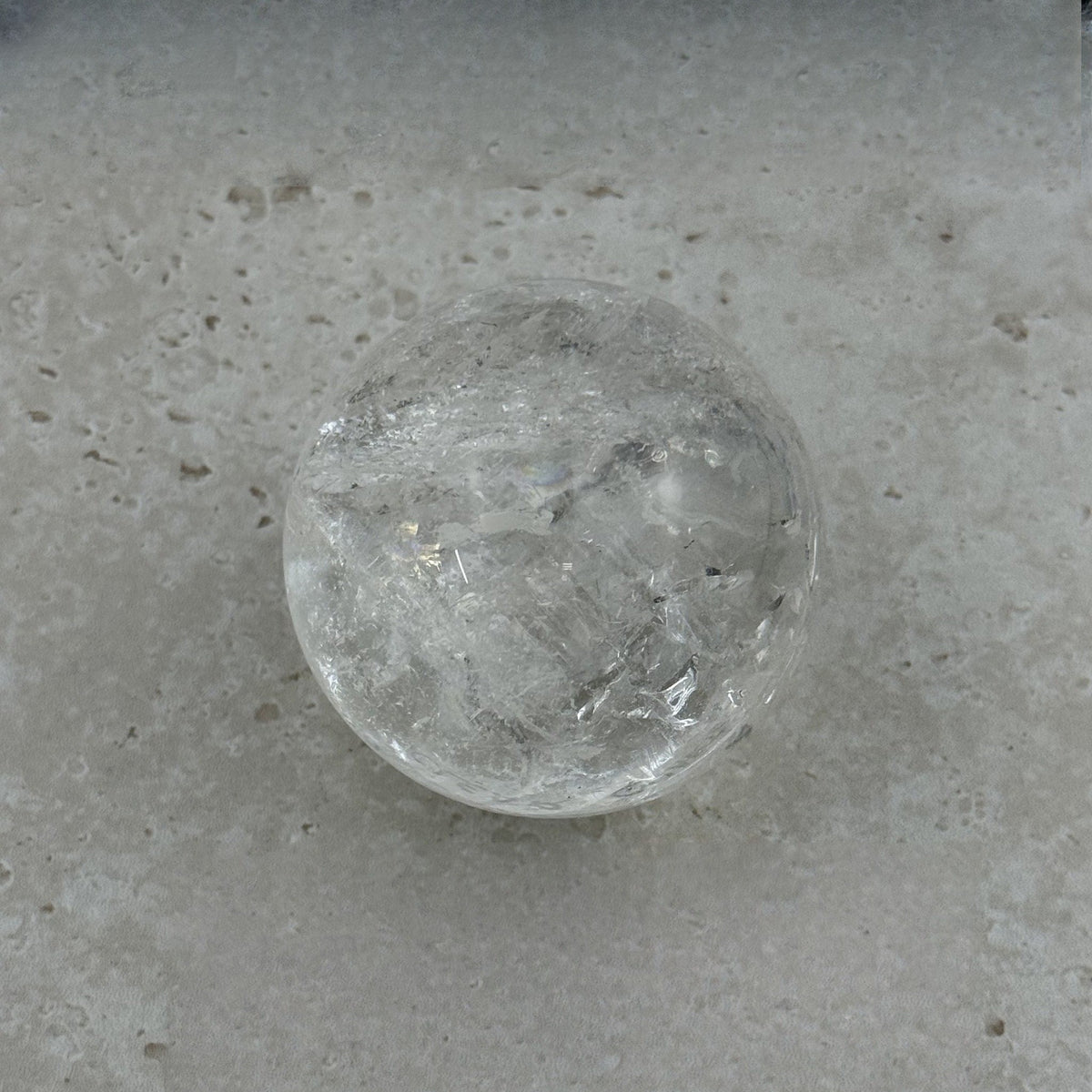 Clear Quartz Crystal Sphere, 5 x 5 x 5cm — Eternal Spirit