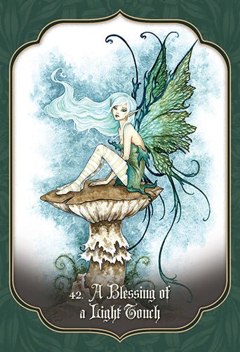 Faery Blessing Oracle card portraying the deck's otherworldly aesthetic — Eternal Spirit