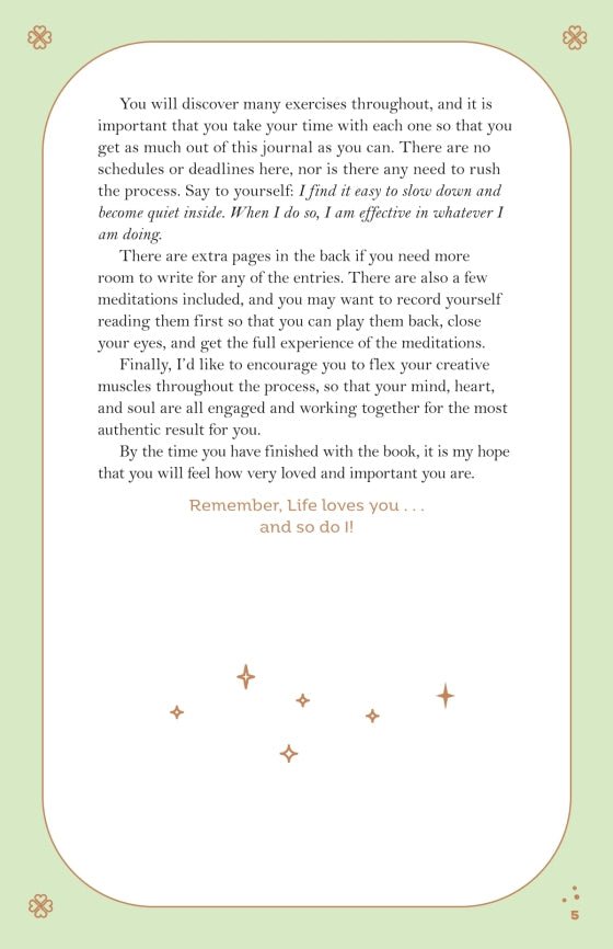 How to Love Yourself showcasing the journal's inspirational illustrations — Eternal Spirit