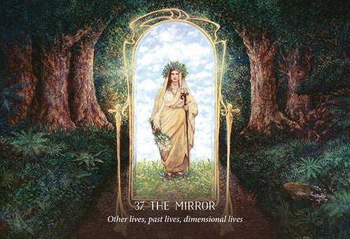Oracle of the Hidden Worlds Oracle card exhibiting the deck's transformative card art — Eternal Spirit